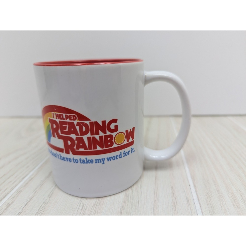 Reading Rainbow Coffee Mug Vintage I helped Reading Rainbow red inner - Picture 5 of 11